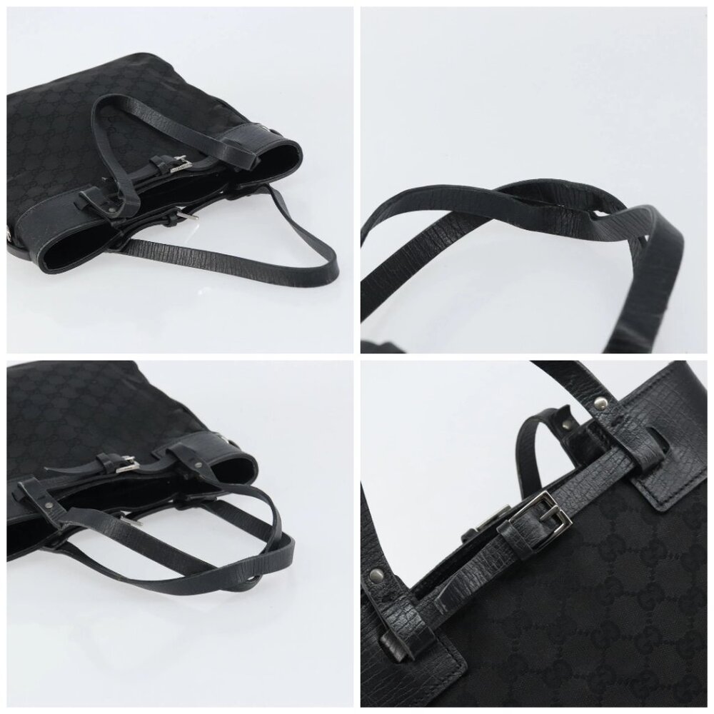 GUCCI GG Canvas Tote Bag Black Silver 107757 Auth 156922 - Picture 16 of 16